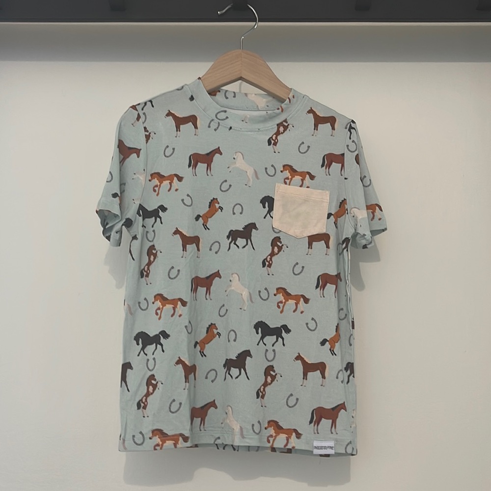 95% Viscose from bamboo, 5% spandex unisex TShirt, Size 5 T